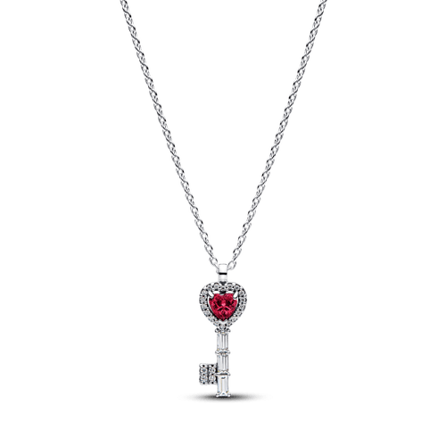 Collar Collier con Llave con Corazón Elevado
