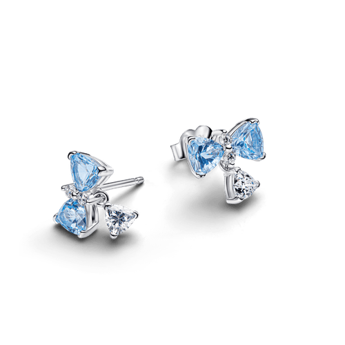 Aretes de Botón Moño Azul de Bridgerton