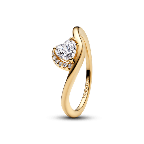 Anillo Corazón Ondulado