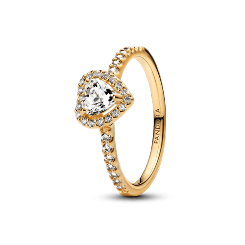 Anillo Corazón Elevado Dorado