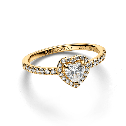 Anillo Corazón Elevado Dorado
