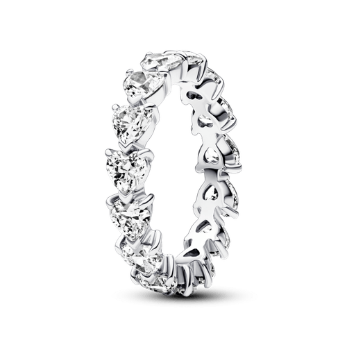Anillo Eternidad Fila de Corazones