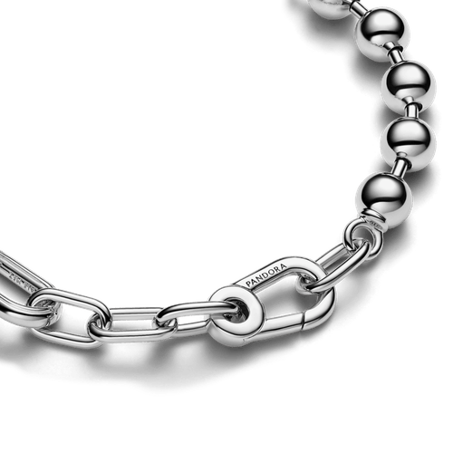 Brazalete de Eslabones Link y Cuentas Metálicas Pandora ME