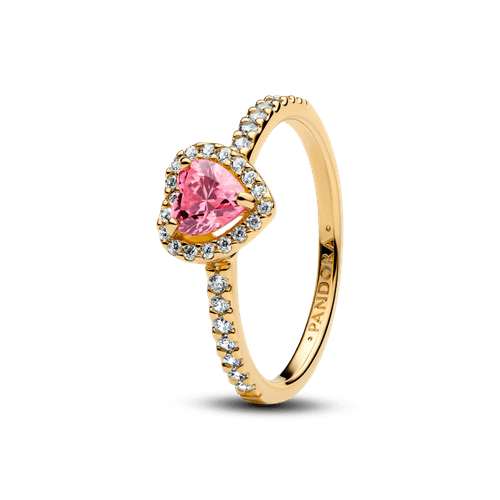 Anillo Corazón Elevado Rosado