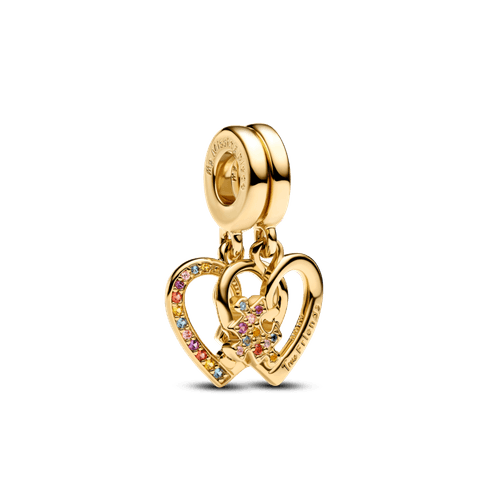 Charm Colgante Pieza de Rompecabezas Divisible en Forma de Corazones