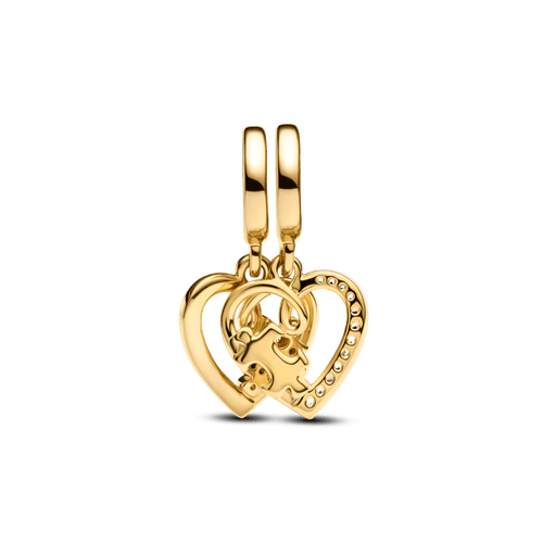Charm Colgante Pieza de Rompecabezas Divisible en Forma de Corazones