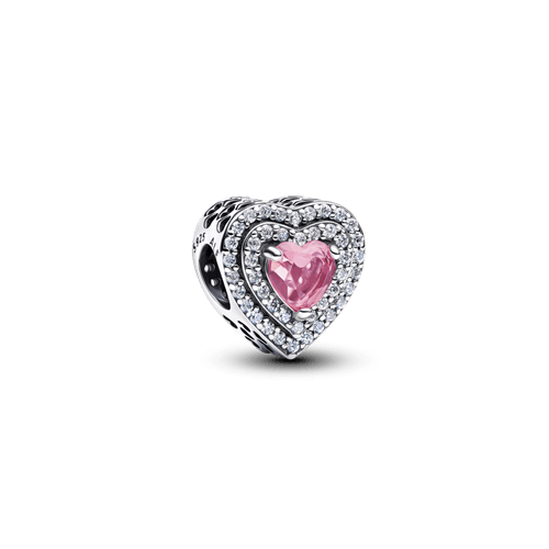 Charm Corazones Relucientes en Niveles Rosa
