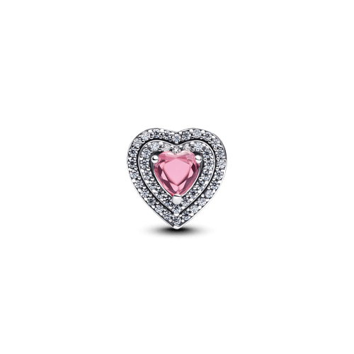 Charm Corazones Relucientes en Niveles Rosa