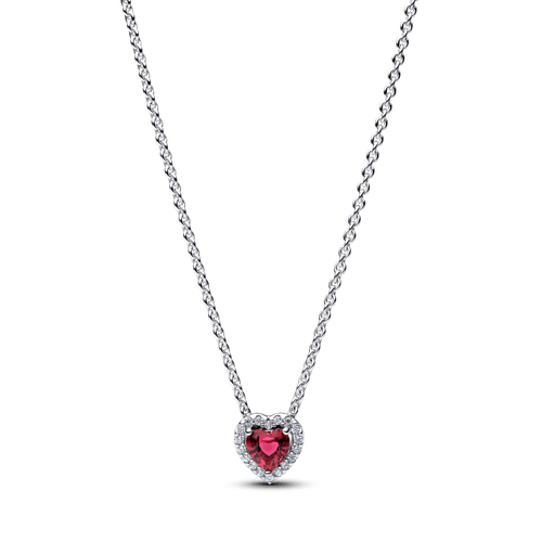Collar Collier Corazón Elevado Rojo