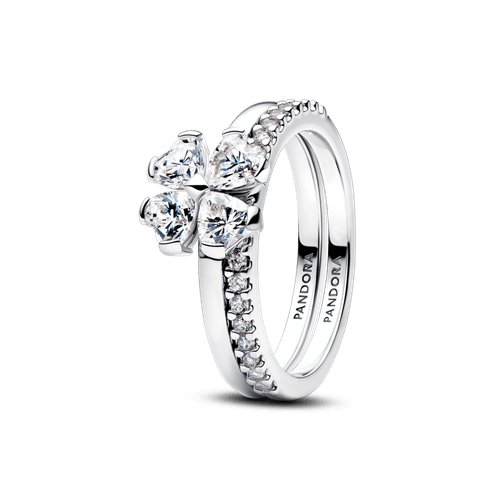 Anillo Divisible Trébol de la Suerte Brillante