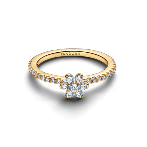 Anillo Flor Deslumbrante Dorado