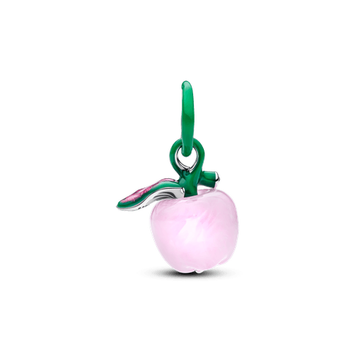 Charm Manzana Rosada de Cristal Murano